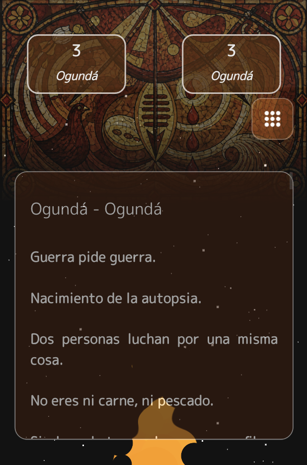Consulta de signos del Diloggún